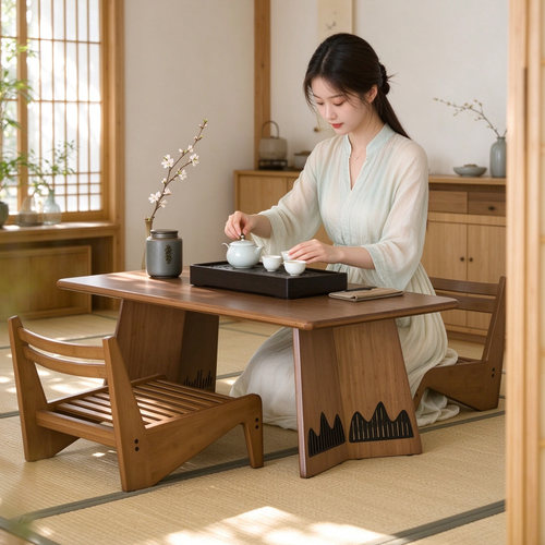 祥福北欧简约长方形茶几