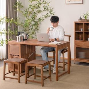 日暄阳台茶桌椅组合家用茶室泡茶桌禅意茶台茶几喝茶桌 祥福新中式