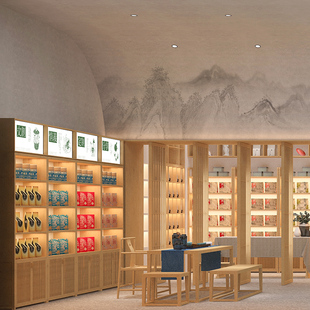收纳组合柜子 祥福家居门店桌椅定制设计全屋空间定制楠竹家具套装