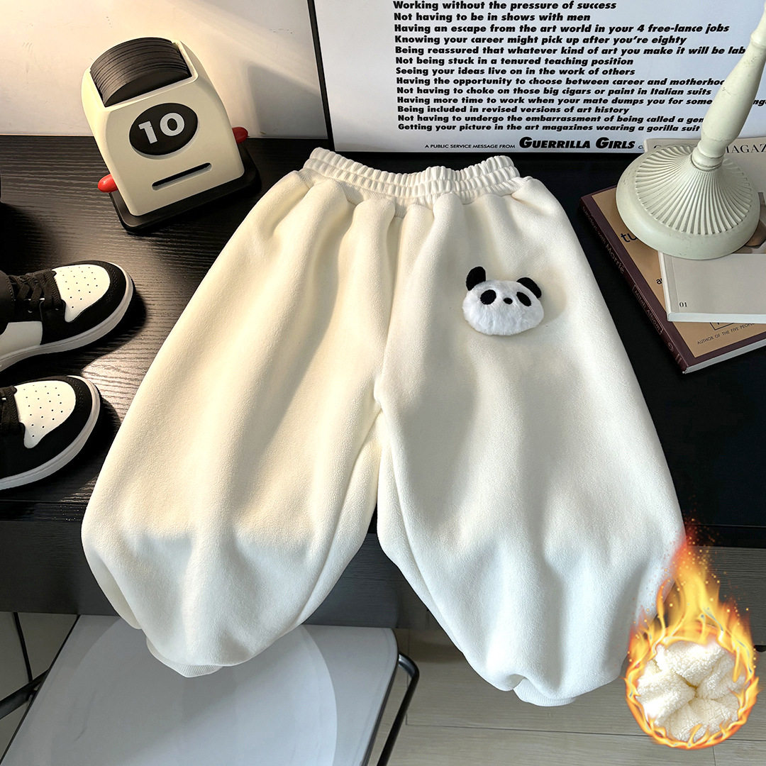 儿童中小童加绒裤子秋冬新款男女宝宝加厚保暖休闲运动裤外穿长裤,童装/婴儿装/亲子装,裤子,淘宝优惠券,粉丝福利购,淘宝优惠卷