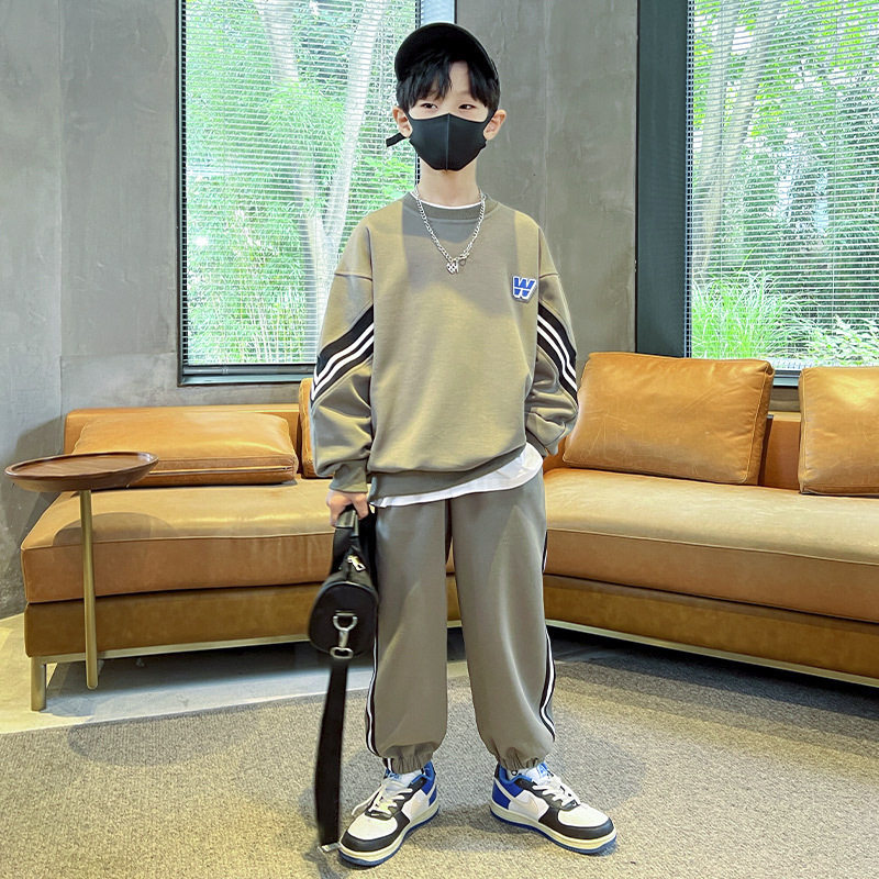 男童春秋款卫衣套装儿童秋装运动服酷帅2025新款帅气时髦炸街潮流,童装/婴儿装/亲子装,儿童运动套装,淘宝优惠券,粉丝福利购,淘宝优惠卷