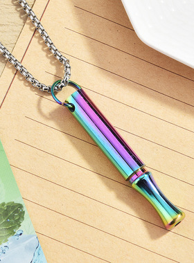 新款可拆卸戒烟器 冥想正念吊坠项链 钛钢调节呼吸口味戒烟器项链