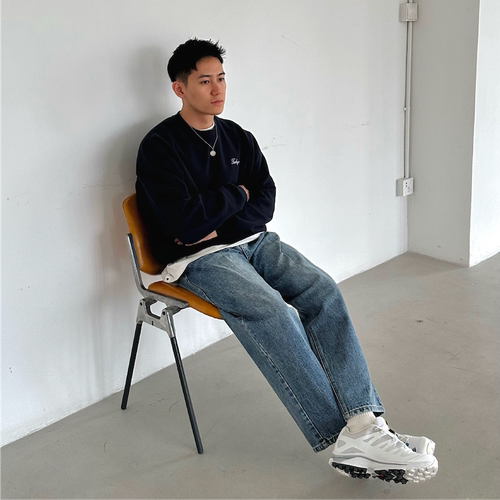 TAKYE23AW圆领花体刺绣卫衣