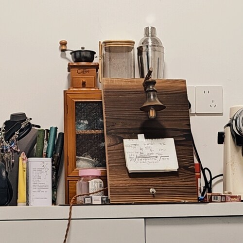 中古手作做旧侘寂复古客厅卧室床头玄关过道民宿咖啡厅实木板台灯