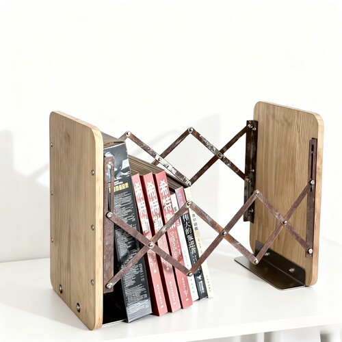 金属做旧生锈中古工业风书立架桌面靠挡板可伸缩加厚约挡板架