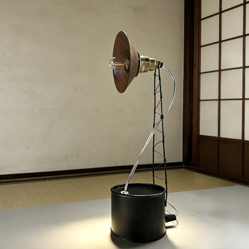 中古日系诧寂泡茶室道具金属手工做旧器具咖啡厅喇叭电线杆台灯