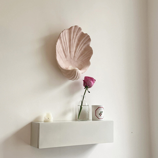 饰 饰墙面挂件装 咖啡馆贝壳烛台壁饰咖啡店墙上装 饰墙饰壁挂装