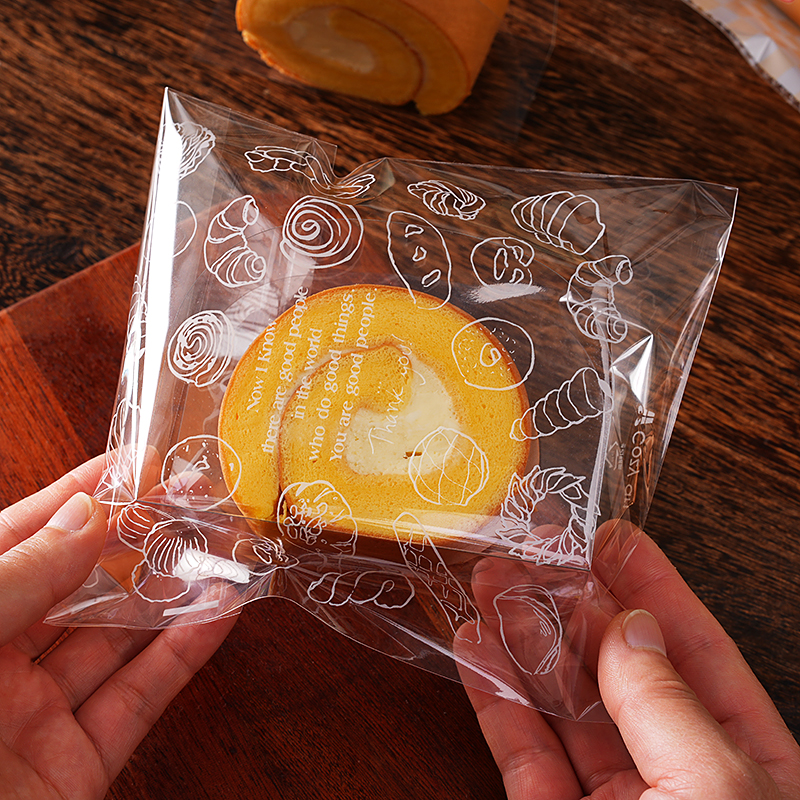 蛋糕卷包装袋自封口袋透明分隔片