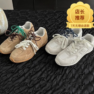 高板本阿miu家530联名款德训鞋女2024新款休闲运动男女同款阿甘鞋