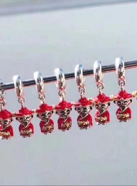 财神爷纯银新年礼物吊坠项链