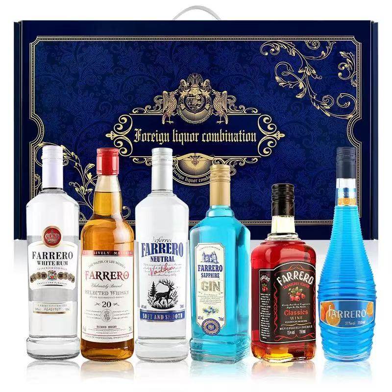 法列罗进口洋酒礼盒装700mL威士忌洋酒组合装调酒鸡尾酒