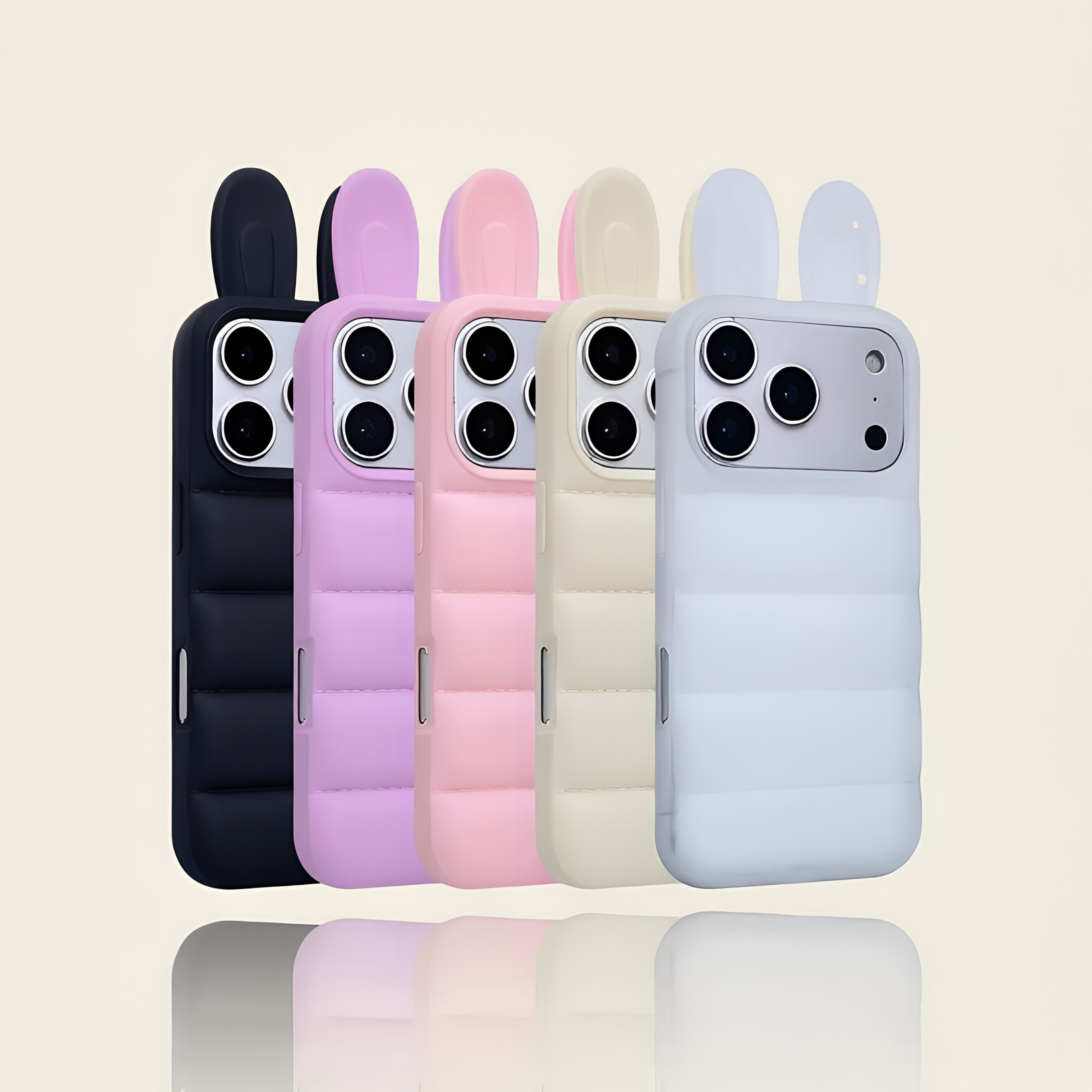 适用苹果iPhone17兔耳朵手机保护套/壳