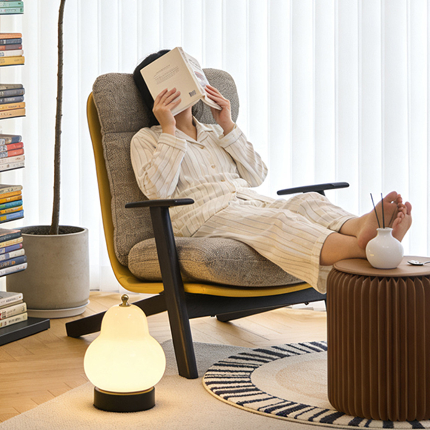 法式复古风单人位式休闲阳台客厅实木超舒服感设计师布艺沙发椅子