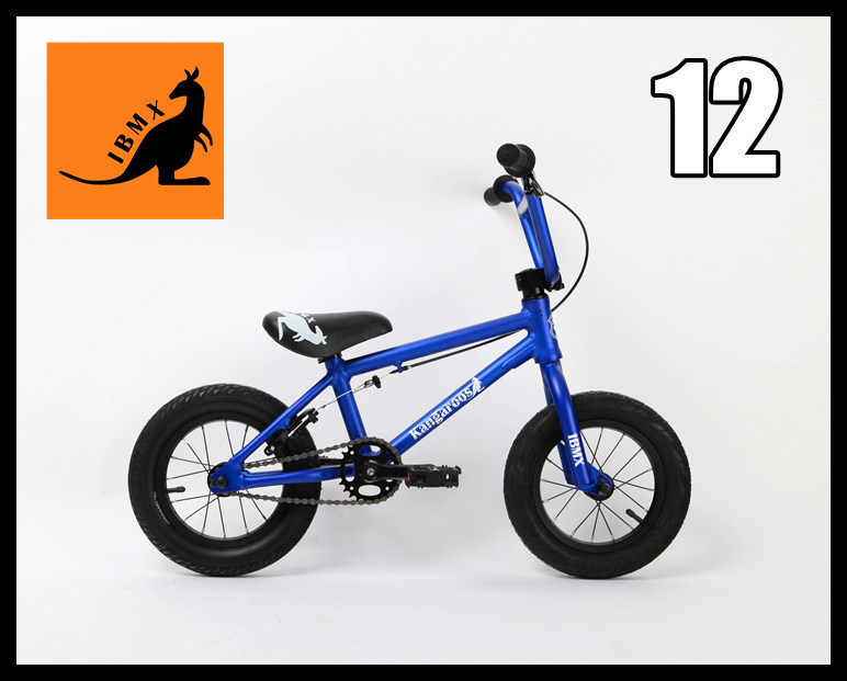 新款IBMX12寸儿童bmx小轮车Kangaroo铝合金Pro款 4.9kg 哑光蓝
