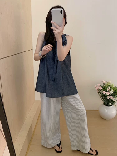 Летняя майка топ, изысканный стиль, оверсайз