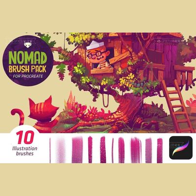 Procreate儿童插画绘本10款纸张质感iPad绘画工具手绘创作素材