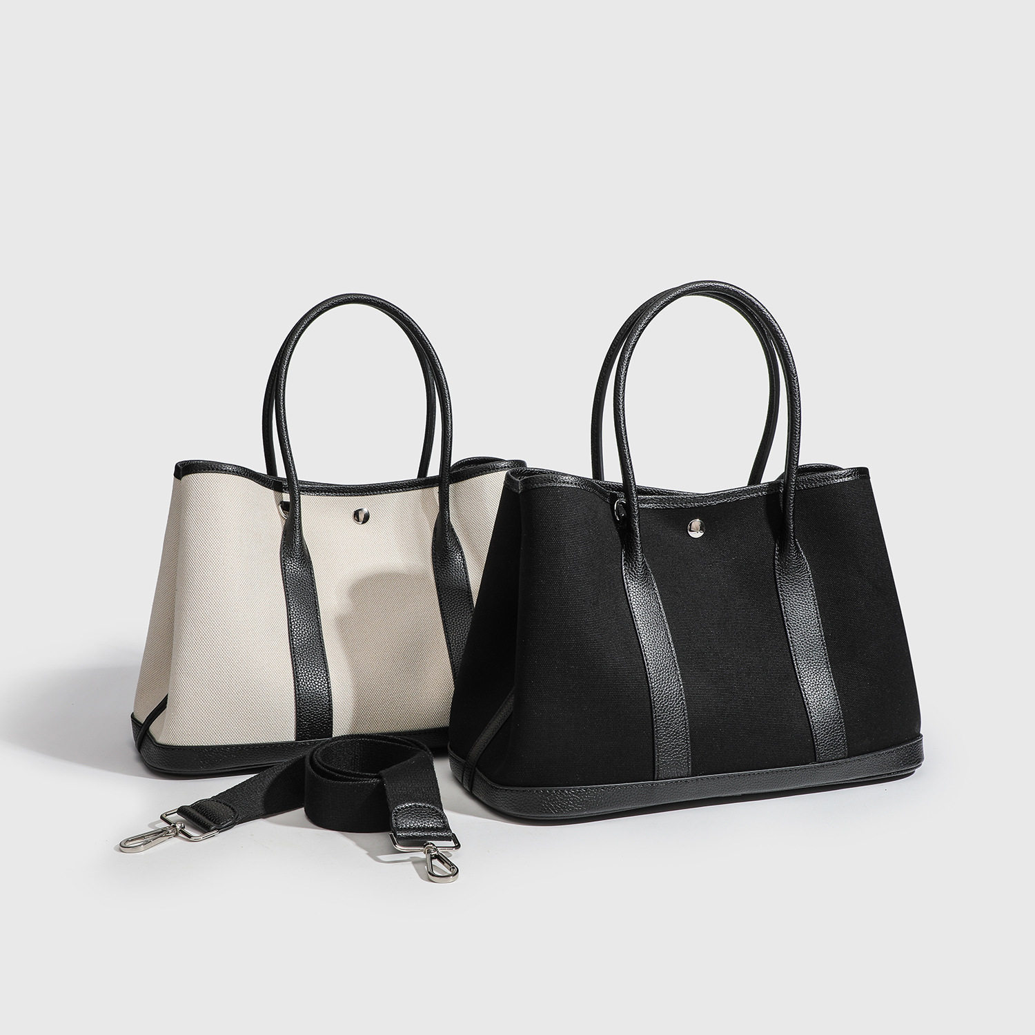 帆布包文艺小众高级感女士手提包包百搭时尚撞色托特包轻奢斜跨包