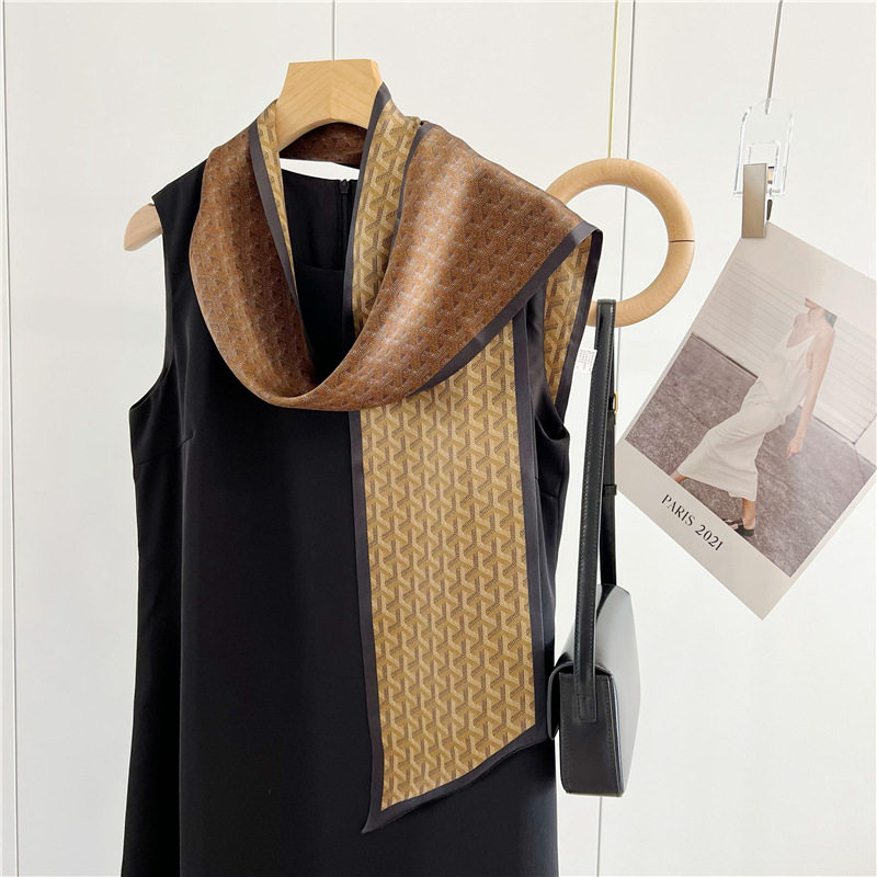 小香风百搭桑蚕丝丝巾春夏季长款双层双面真丝围巾细窄长领巾飘带,服饰配件/皮带/帽子/围巾,围巾/丝巾/披肩,淘宝优惠券,粉丝福利购,淘宝优惠卷