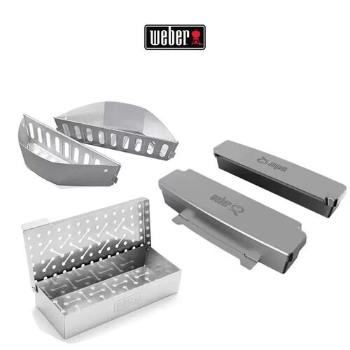 Weber威焙新款不锈钢烟熏盒野外便携烧烤炉焖烤炉小号烟熏工具