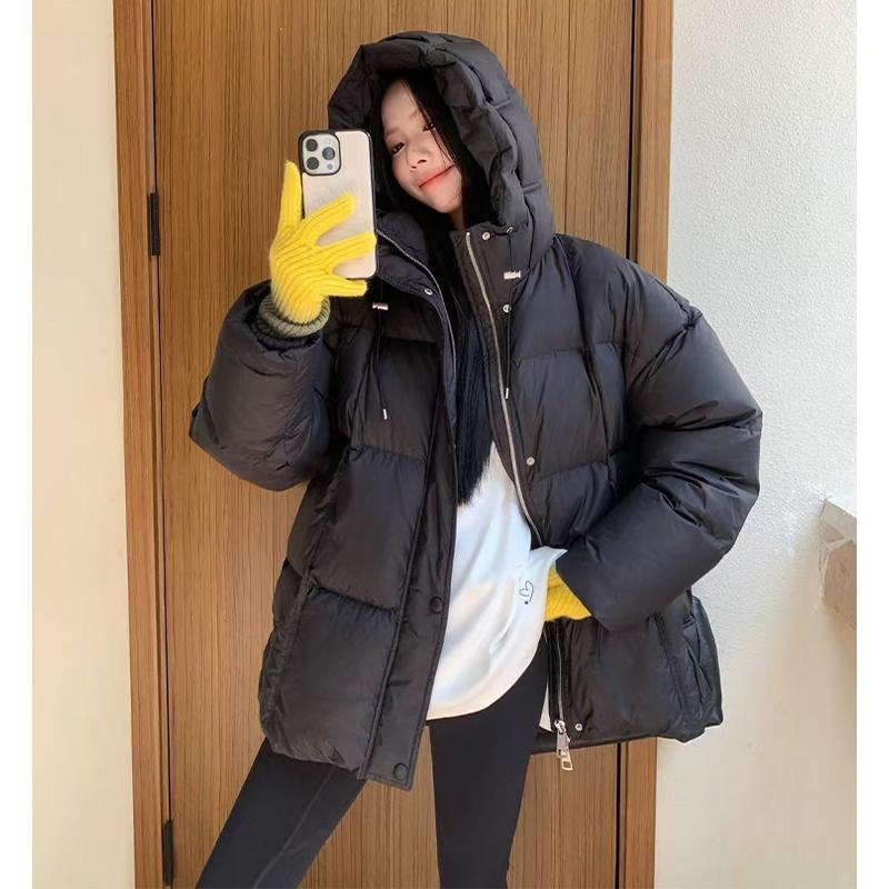 2024新款韩版黑色羽绒服外套