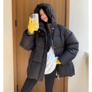 冬季 羽绒服女宽松显瘦连帽黑色90白鸭绒中长款 外套 韩版 mocha新款