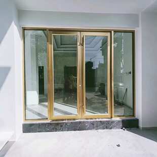 肯德基门商铺地弹簧门自动感应门铝合金别墅家用仿铜不锈钢玻璃门