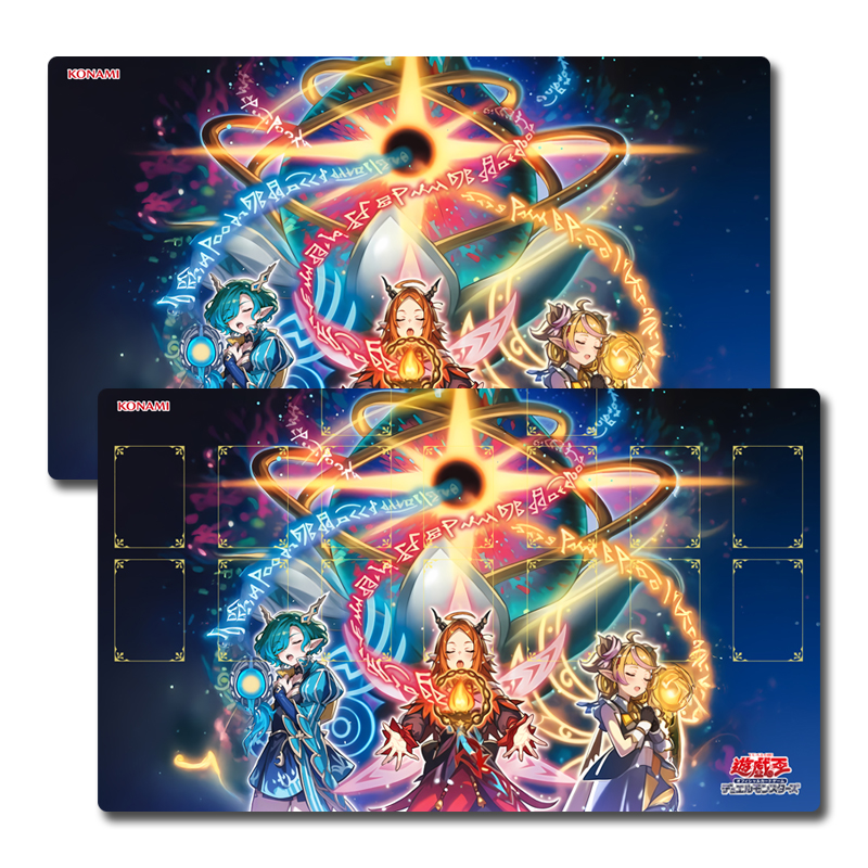 TCG对战垫神艺 耀圣托选的卓越之刻 游戏王卡牌决斗盘DIY场地卡垫