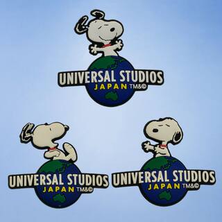 universal studios日本环球影城纪念款4色橡胶卡通冰箱贴史努比