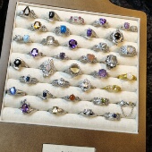 地脉拾光｜天然水晶戒指彩宝合集钛钢托不掉色活口指环复古小众女