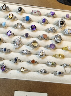 地脉拾光｜天然水晶戒指彩宝合集钛钢托不掉色活口指环复古小众女