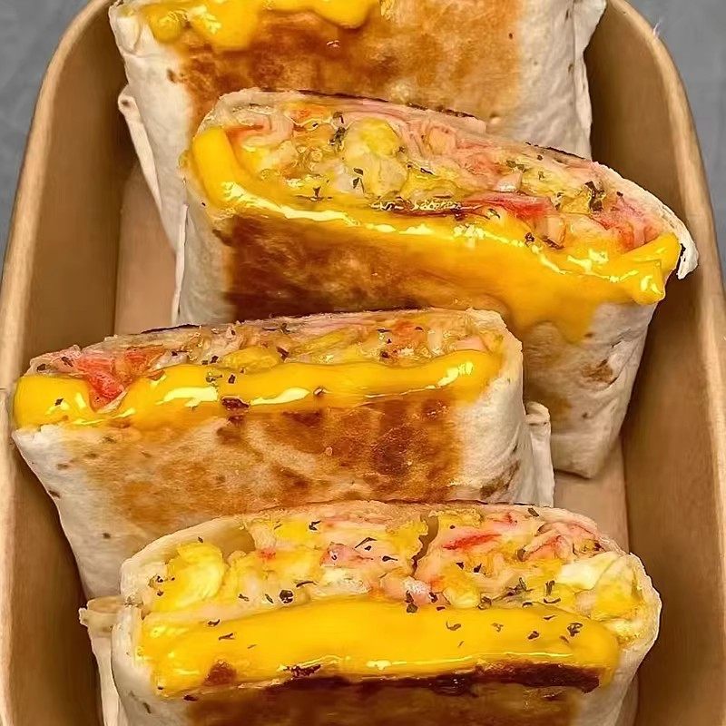 蟹柳芝士卷饼薄煎饼速食儿童营养早饭早餐半成品西式馅饼冷冻食品