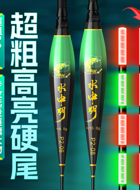 全粗超亮硬尾大物夜光漂咬钩变色鲢鳙浮漂加粗远投矶竿电子漂