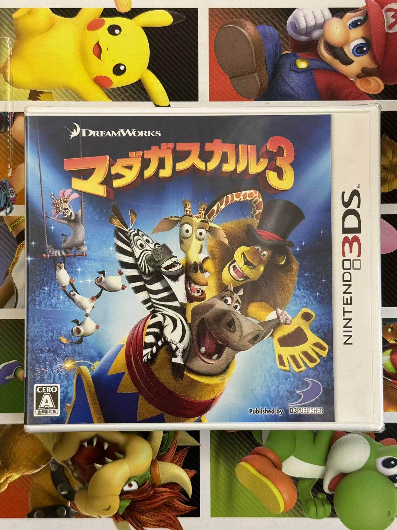 【日版3DS正版游戏】3DS 日文 马达加斯加3 原装正版 包邮