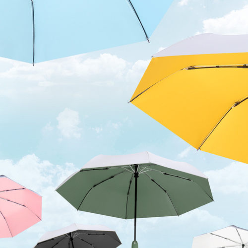 全自动三折伞钛银胶防晒晴雨两用