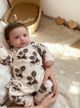 新生婴儿衣服a类5259码男女宝宝春秋冬打底内穿连体衣0-3个月爬服