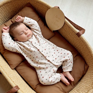 新生婴儿连体衣春秋无骨哈衣A类男女宝宝爬服弹力打底衣冬睡衣59