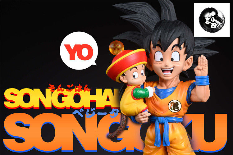 【李小西弟弟】league 地球入侵篇 父子抱(孙悟空 孙悟饭)手办