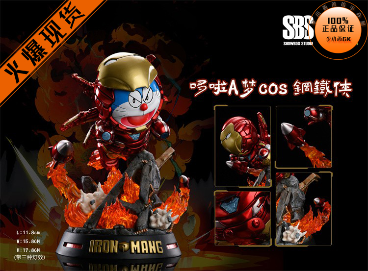 【李小西弟弟】现货 SBS Grand 哆啦A梦变装钢铁侠 手办GK