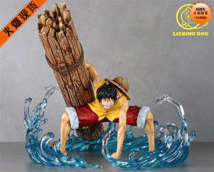 【李小西弟弟】现货 LICKING DOG 顶上 路飞 限量手办GK