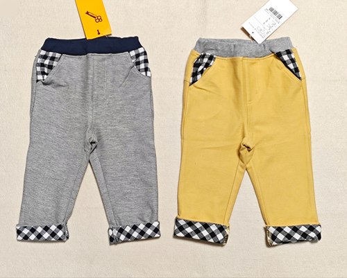 特价 80-130 日单 LC 小钥匙男童女童纯棉长裤可卷边外贸日本原单