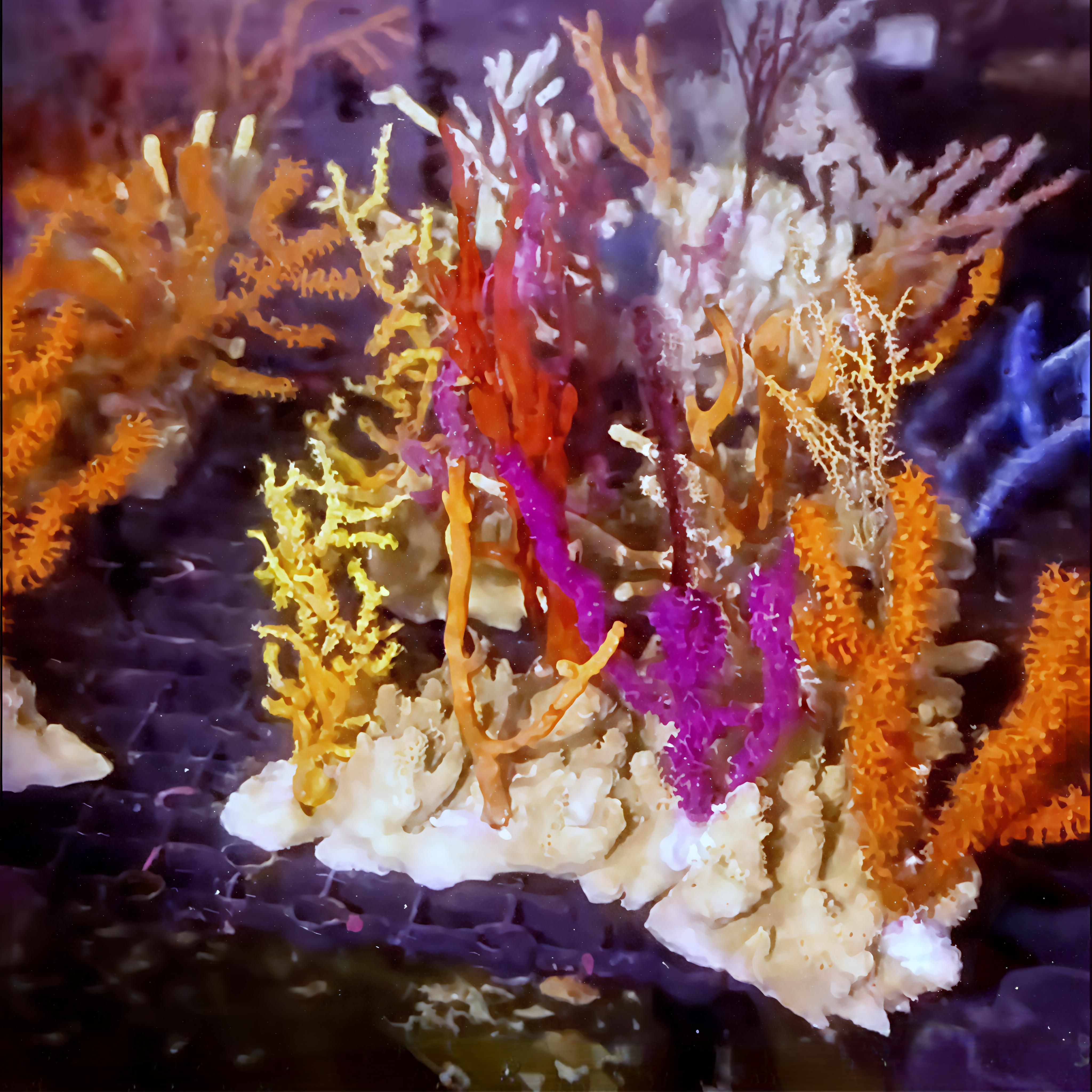 活体断枝海柳海树蓝色红色白色海缸观赏海水生物新手好养