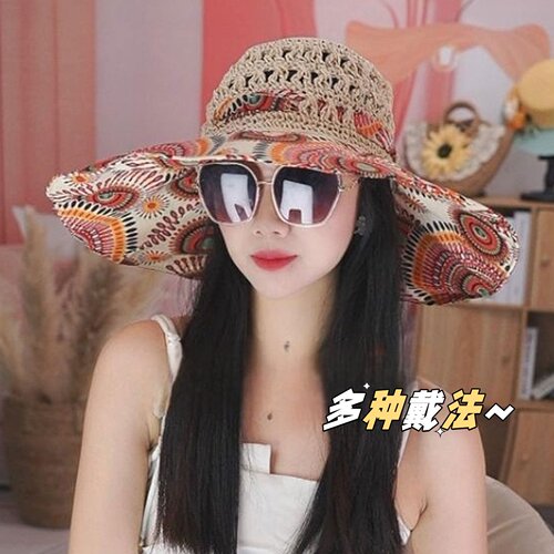 民族风大檐遮阳帽子女夏季防晒帽