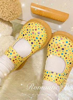 全款新版【灰姑娘】爱心圆头洛丽塔大头鞋原创Lolita魔术贴厚底单