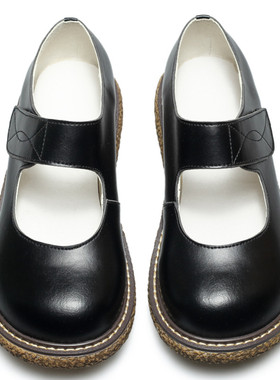 全款亚光2色【灰姑娘】Lolita大头鞋21do原创设计单鞋魔术贴1751