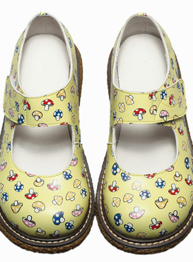 全款【灰姑娘】Lolita大头鞋21do原创设计蘑菇单鞋厚底魔术贴1751