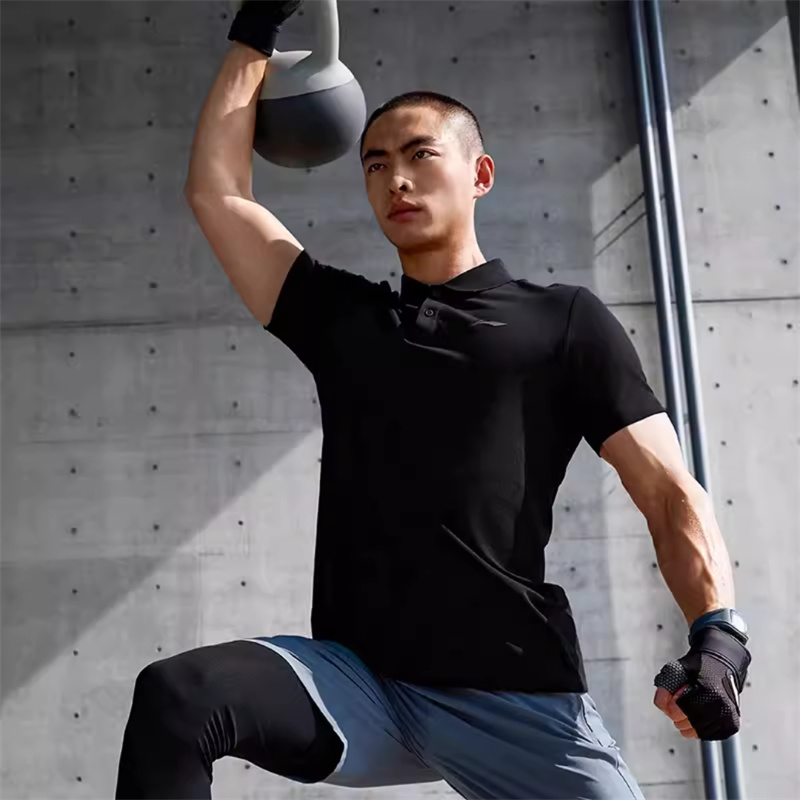 李宁短袖男款纯色T桖舒适