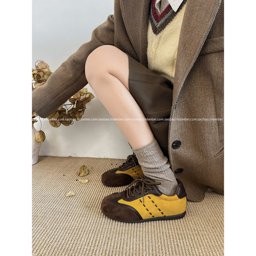 林北北复古德训鞋女2025新款春秋