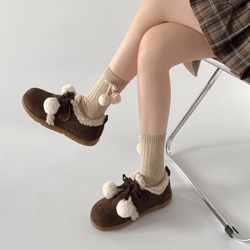 林北北勃肯鞋女厚底棉鞋