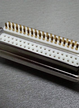 镀金3U白色DB37芯母头 促销d-sub37pin焊线式母座连接器 37孔插头