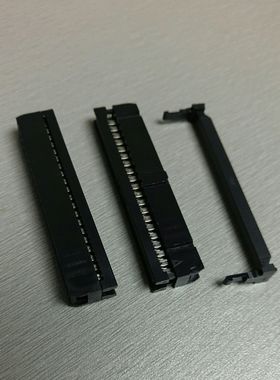I压线头 2*20P插座 FC40P连接器 间距2.54mm 黑色环保防火